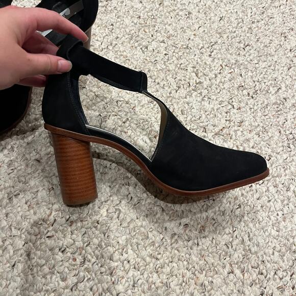Matt Bernson Suede Round Heel Cut Out Sandals Sz 9 B Casual Formal - Picture 3 of 7